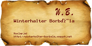 Winterhalter Borbála névjegykártya